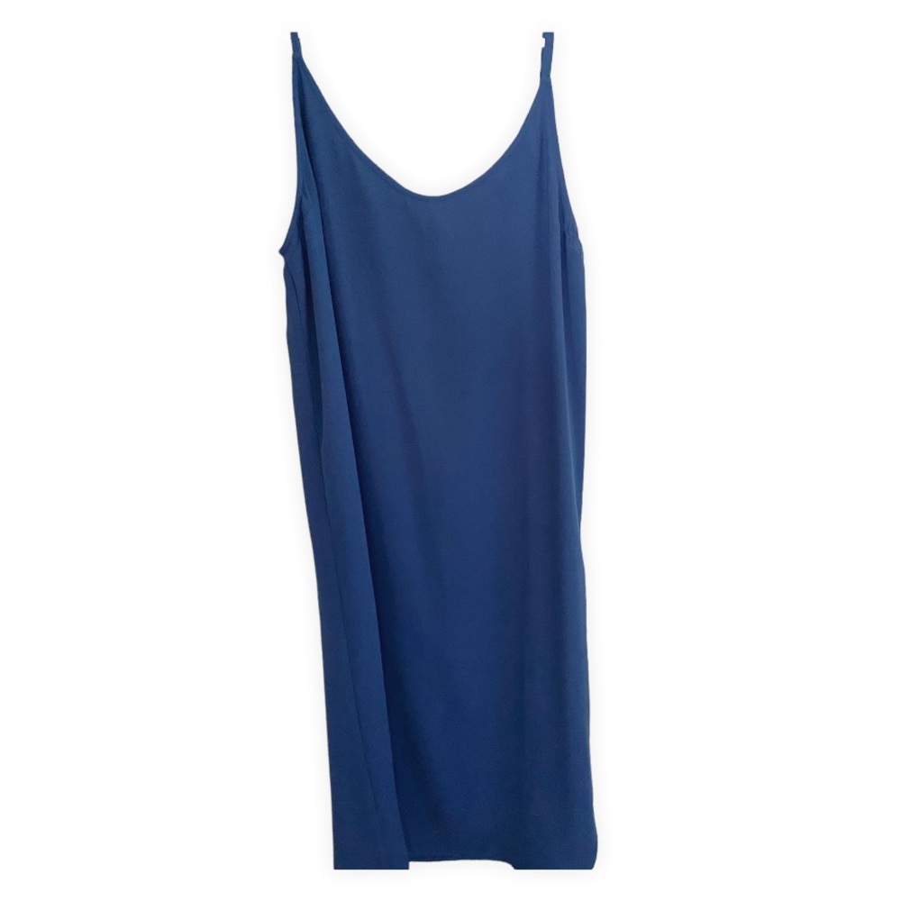 Blue slip dress